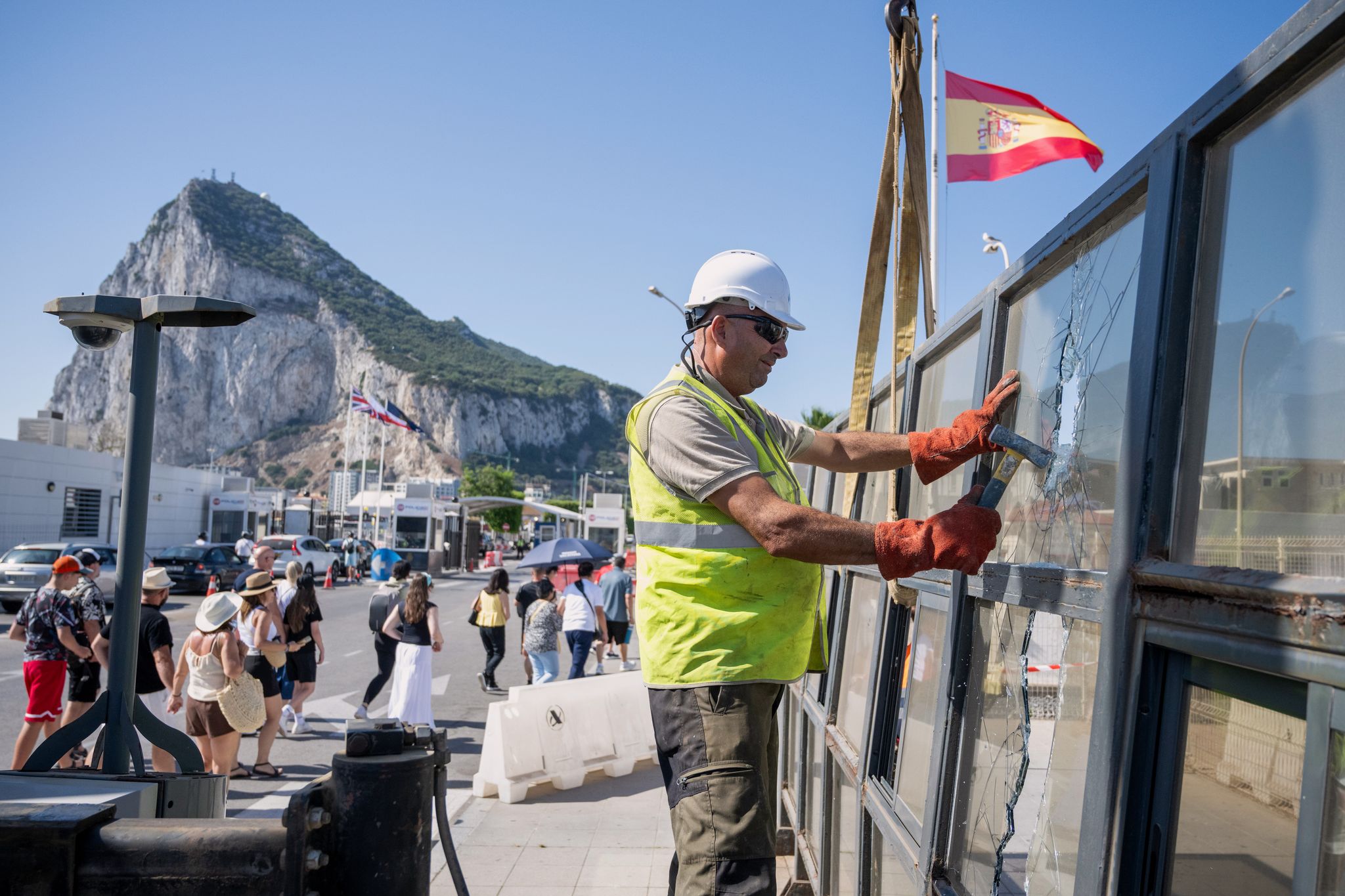 Gibraltar ushers in a new era as British territory's border fence with Spain is removed