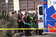 First responders react after a vessel capsized on the San Francisco Bay near Alcatraz Island on Tuesday. One person died and three remained missing Tuesday evening.