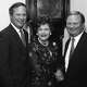 Margaret Hunt Hill (center) with her son, Al Hill Jr. (left) at a Crystal Charity Ball event in 1995.