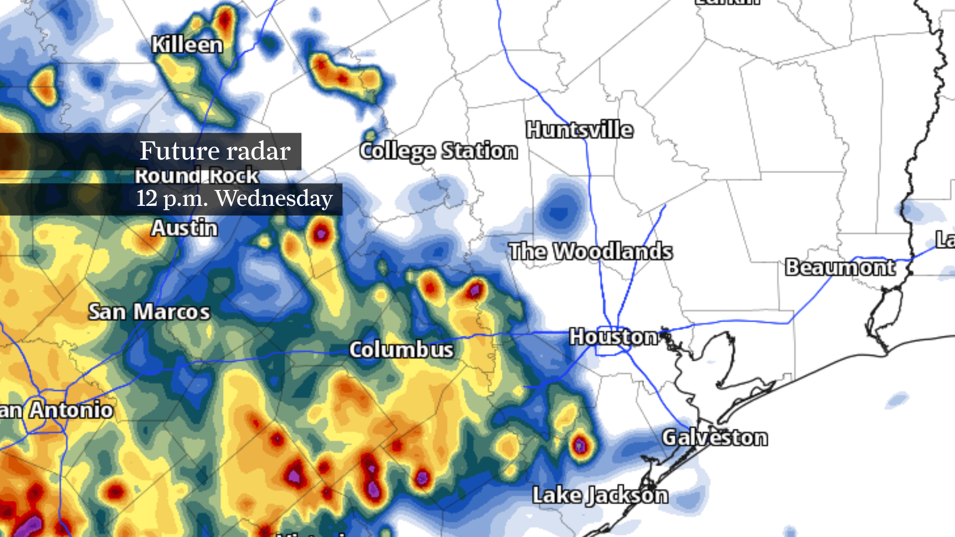 Houston storms ramp up by midday. Here's the latest timeline.