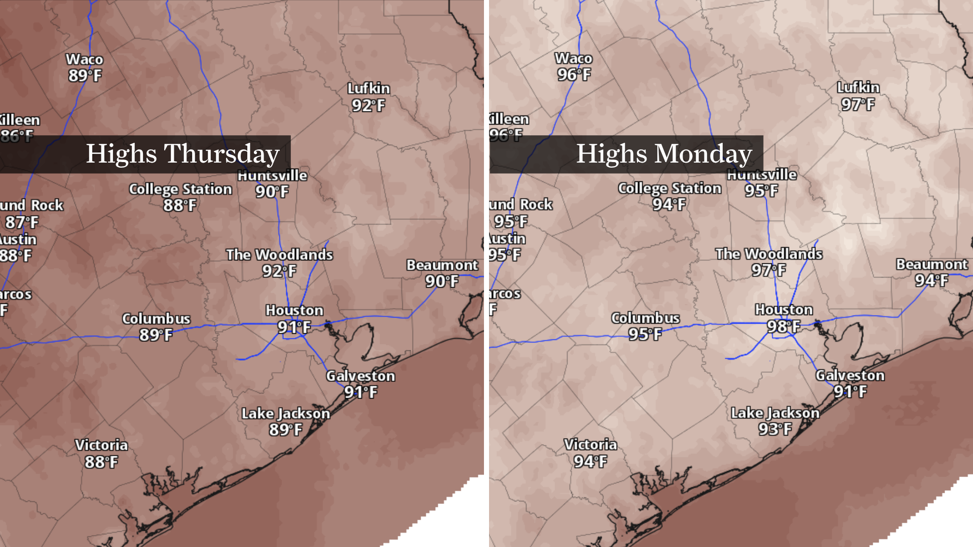 Houston storms fade as heat gradually returns. How hot will it get?