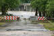 Water crosses High street after heavy rain caused flooding in Comfort, Texas on Thursday, July 16, 2026.