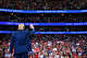 President Donald Trump appears at a “Keep America Great” campaign rally at American Airlines Center on Oct. 17, 2019, in Dallas. The arena is scheduled to host a Republican midterm convention Sept. 9-10, 2026.
