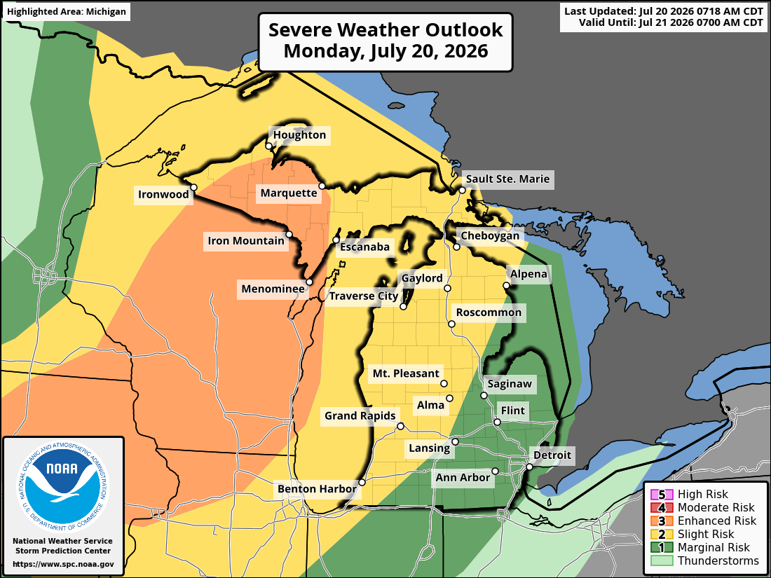 Severe weather possible tonight across West Michigan