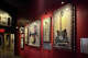 Guitars and musical memorabilia on display at the Hard Rock Cafe in Los Angeles.
