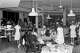 Diners at the original Hard Rock Cafe in Los Angeles, opened at the Beverly Center in 1982.