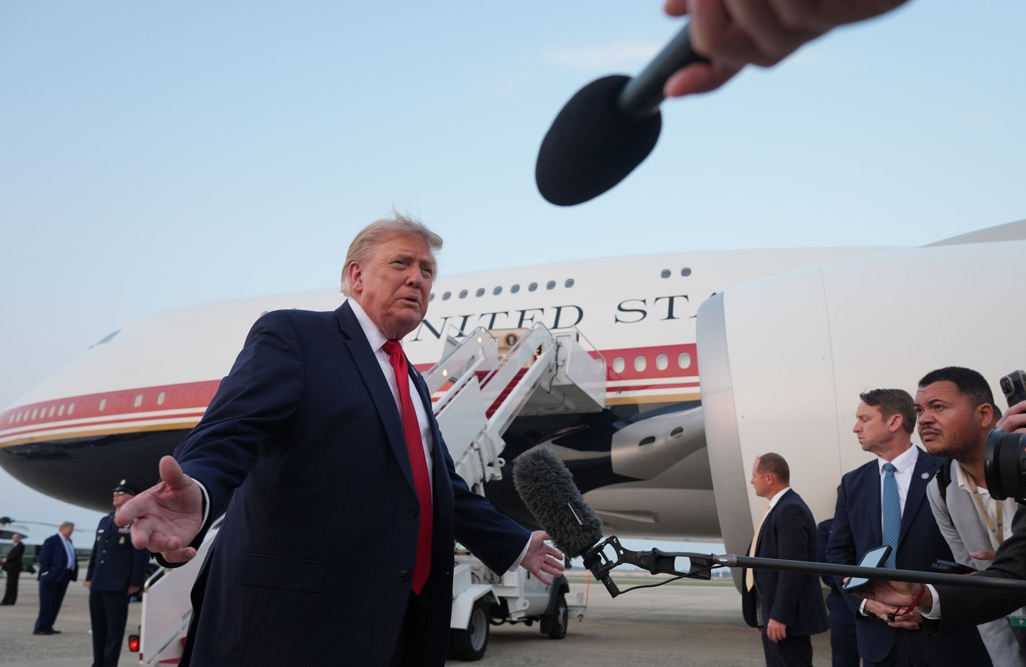 Trump’s Qatar jet probably en route to Texas for security enhancements. Trump’s Qatar jet probably en route to Texas for security enhancements.
