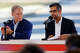 Texas Gov. Greg Abbott and Alphabet and Google CEO Sundar Pichai arrive to speak at the Google Midlothian Data Center on November 14, 2025 in Midlothian, Texas, after Google announced today that it plans to invest $40 billion dollars in new Texas data centers through 2027.