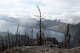 With Lake McDonald 4,300 feet below, trees burned by the 2017 Sprague Fire stand along the steep Mount Brown Lookout Trail in Glacier National Park, Mont., on Sept. 17, 2019.