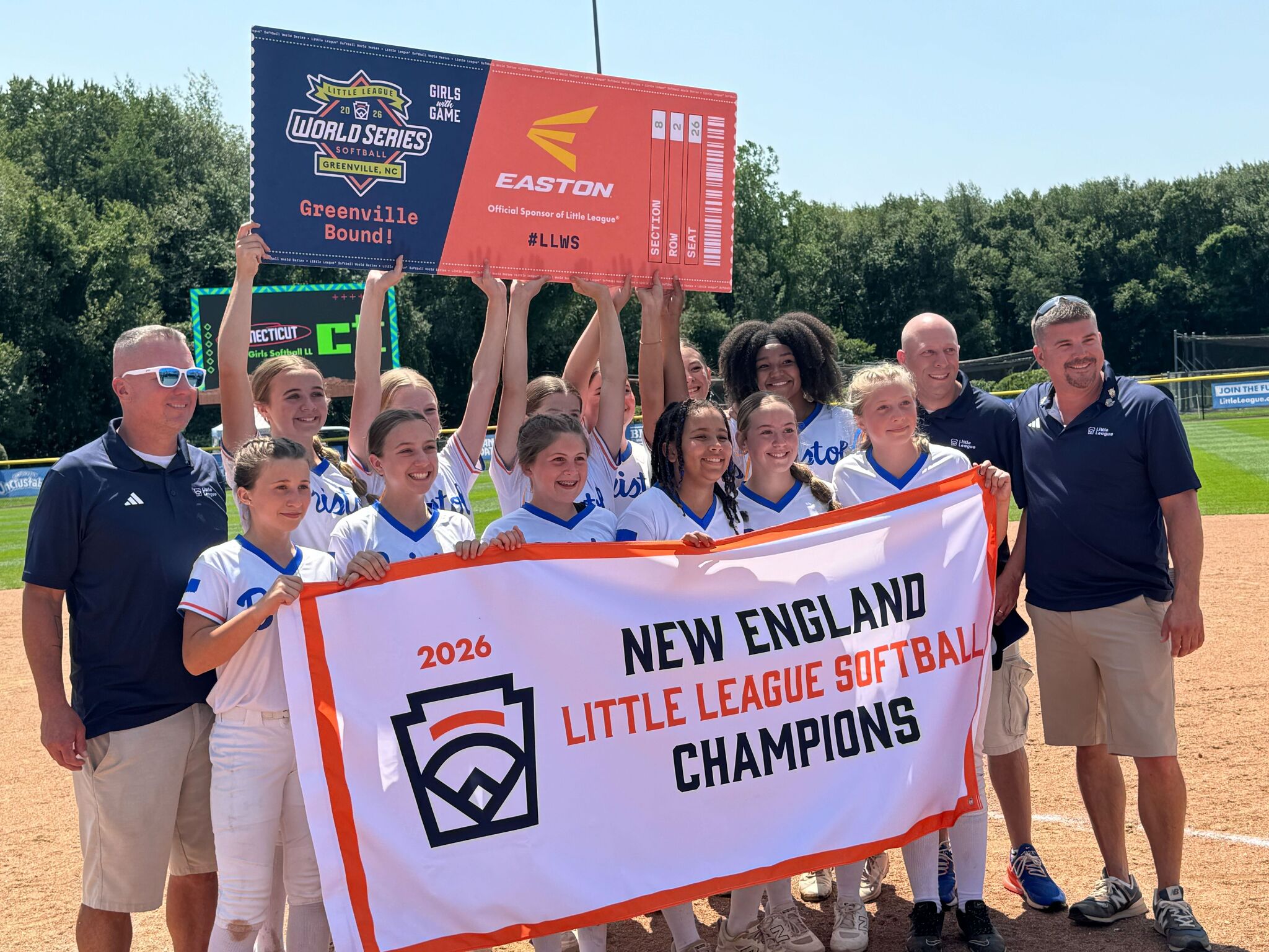Bristol rallies with two outs left to reach Little League Softball World Series