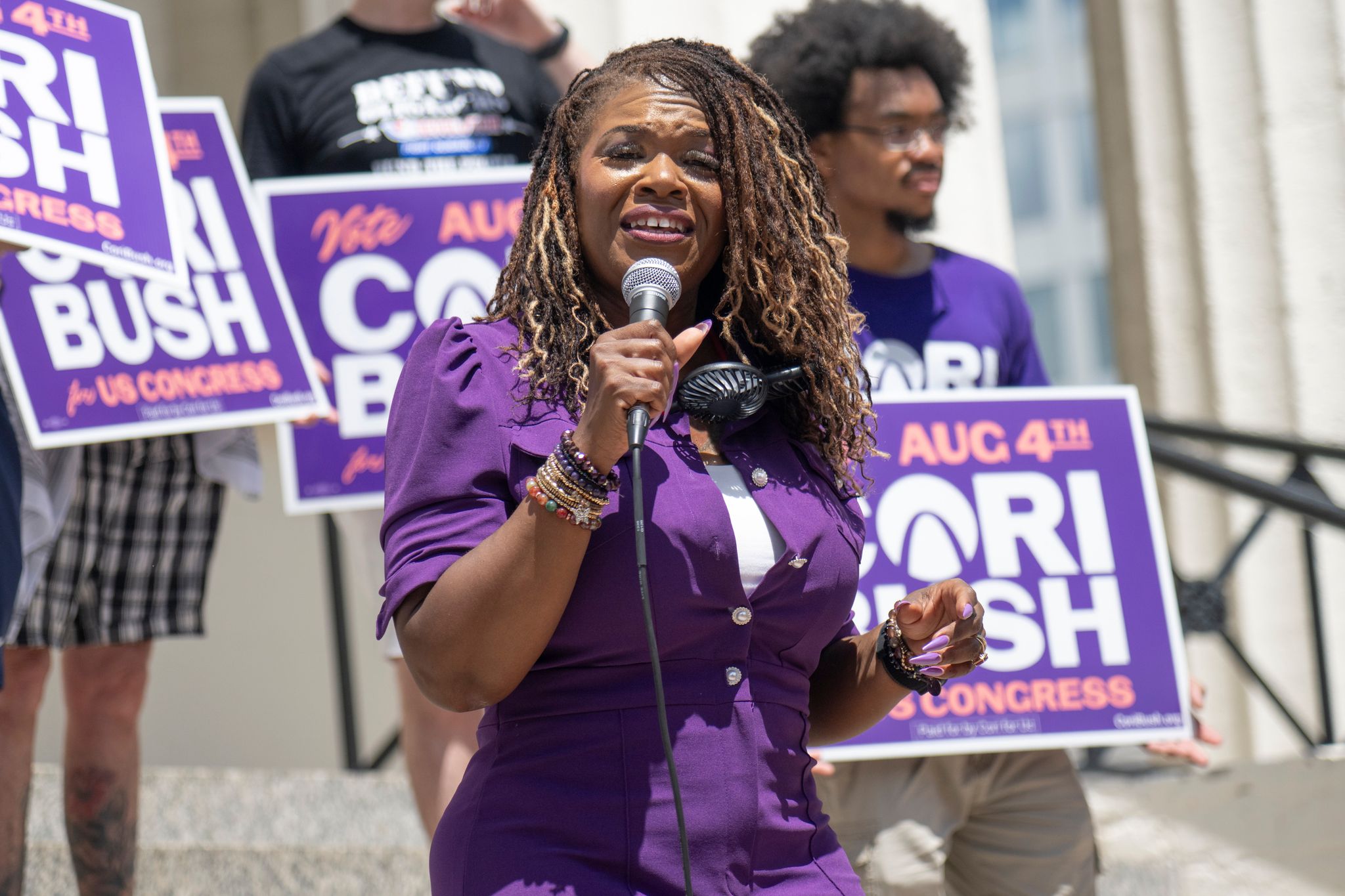 Image for Former progressive Squad member Cori Bush attempts political comeback against Missouri US Rep. Bell