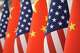 FILE - The U.S. and Chinese flags are pictured at the Great Hall of the People prior to the state dinner of President Donald Trump and Chinese President Xi Jinping, May 14, 2026, in Beijing.