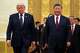 FILE - President Donald Trump, left, and Chinese President Xi Jinping arrive during a state dinner at the Great Hall of the People, May 14, 2026, in Beijing.