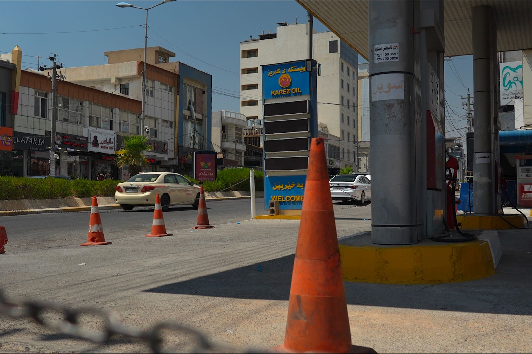 Motorists face long overnight waits for fuel amid war-induced shortages in Iraq’s Kurdish region.