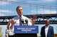 California Gov. Gavin Newsom holds a press conference at the Google office in San Francisco on Aug. 7, 2025 to announce new AI partnerships.
