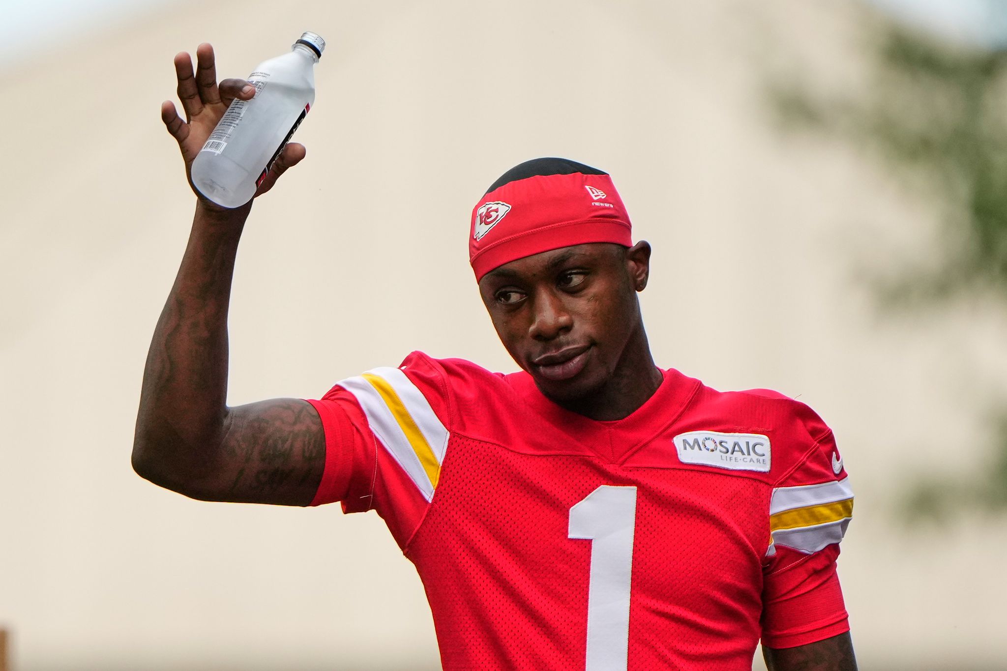 Chiefs hit by 2 training camp injuries as wide receivers Xavier Worthy, Cyrus Allen leave practice By DAVE SKRETTA , AP Sports Writer Updated Aug 1, 2026 4:52 p.m.