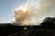 Old Trails Fire is seen from W. Northwest Blvd., Saturday, Aug. 1, 2026, in Spokane, Wash.