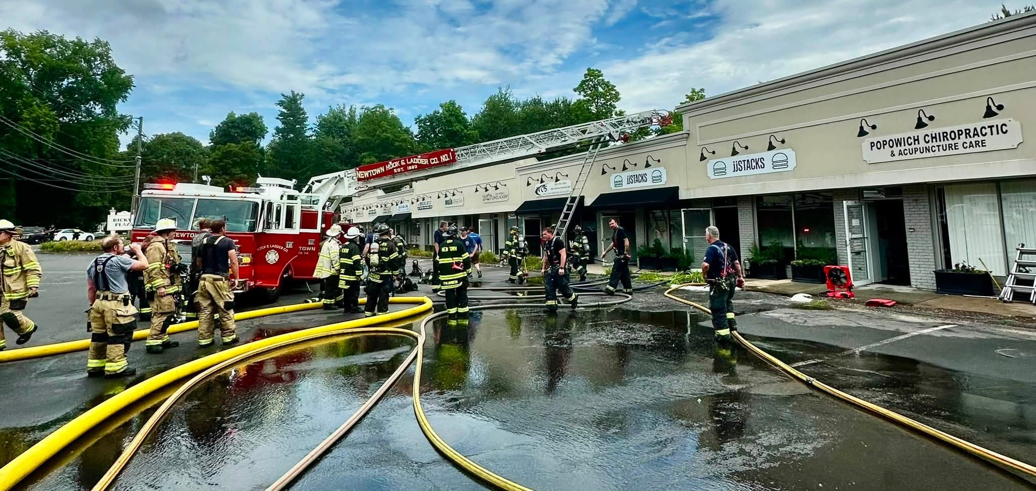 Fire damages Newtown strip mall, leaving several businesses affected: Officials
