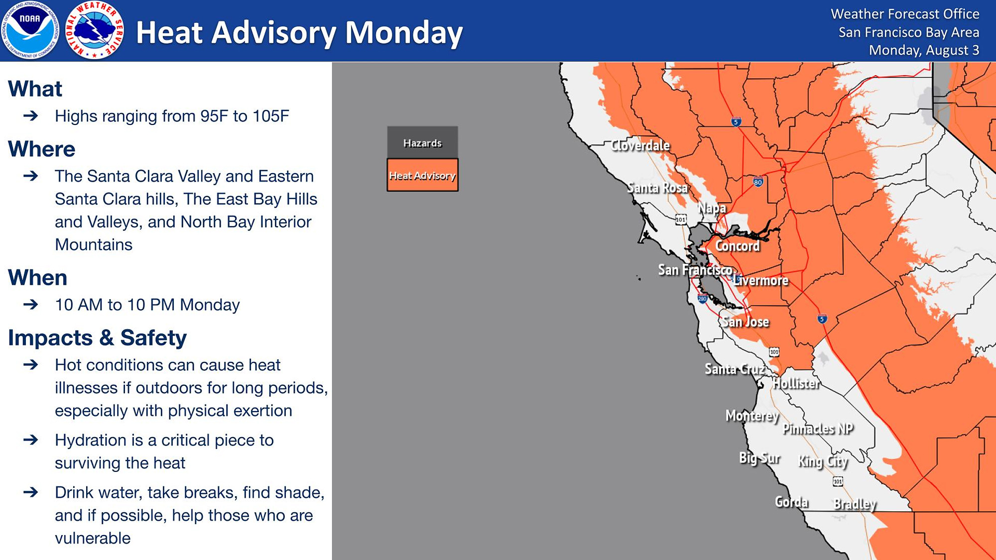Regional: High Temps Lead To Potential For Elevated Fire Risk In The Back Half Of The Week