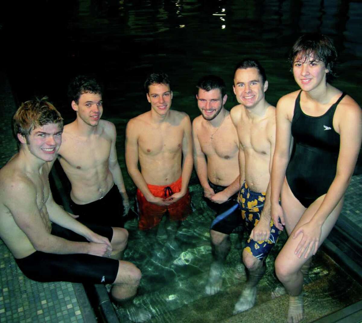 SPECTRUM/Shepaug Valley High School swim team seniors, Dec. 10, 2010 practice at the Devereux Glenholme School pool in Washington.