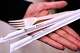 Compostable straws and a fork, which were made from plastic made from plants, are displayed at CJ Biomaterials, Monday, Aug. 3, 2026, in Woburn, Mass.