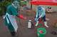 Wiza Bondele, Right, a health worker on the prevention and control team, seen at work in Ituri province, eastern Congo, Wednesday, Aug 5, 2026.
