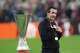 FILE - Aston Villa's head coach Unai Emery smiles after the Europa League final soccer match between Freiburg and Aston Villa in Istanbul, Turkey, Thursday, May 21, 2026.