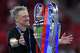 FILE - PSG's head coach Luis Enrique celebrates after the Champions League final soccer match between Paris Saint-Germain and Arsenal in Budapest, Hungary, Saturday, May 30, 2026. AP Photo/Armin Durgut, File)