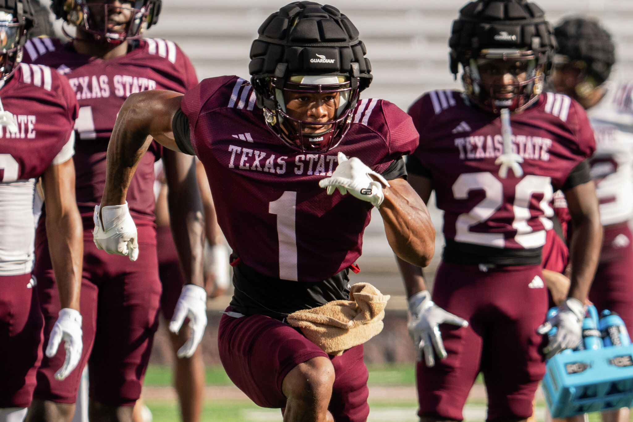 Texas State football wide receivers drawing NFL attention as Bobcats continue fall camp