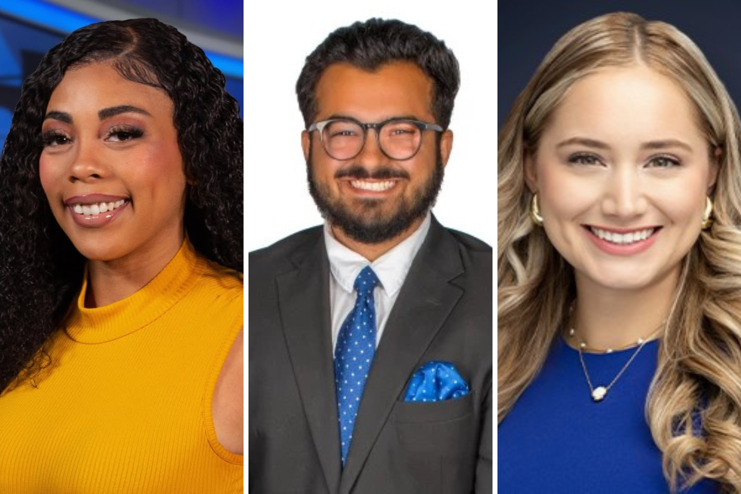 News anchor leaving television set in Central Texas