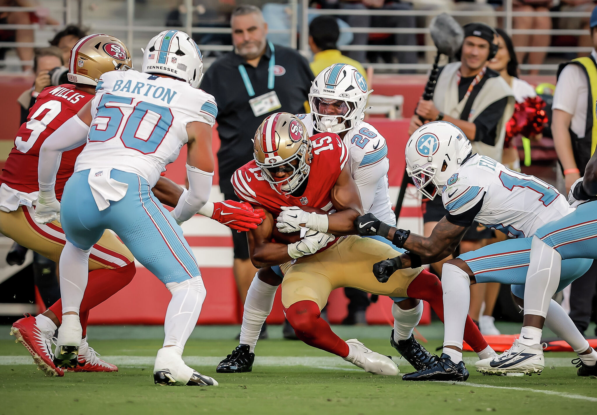 49ers rookie wide receiver De’Zhaun Stribling records 63 yards in preseason win over Titans