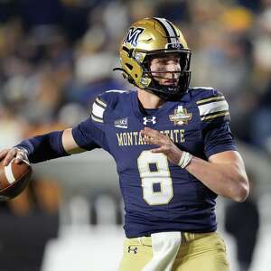 Justin Lamson quarterback during a Montana State Bobcats home game in Bozeman