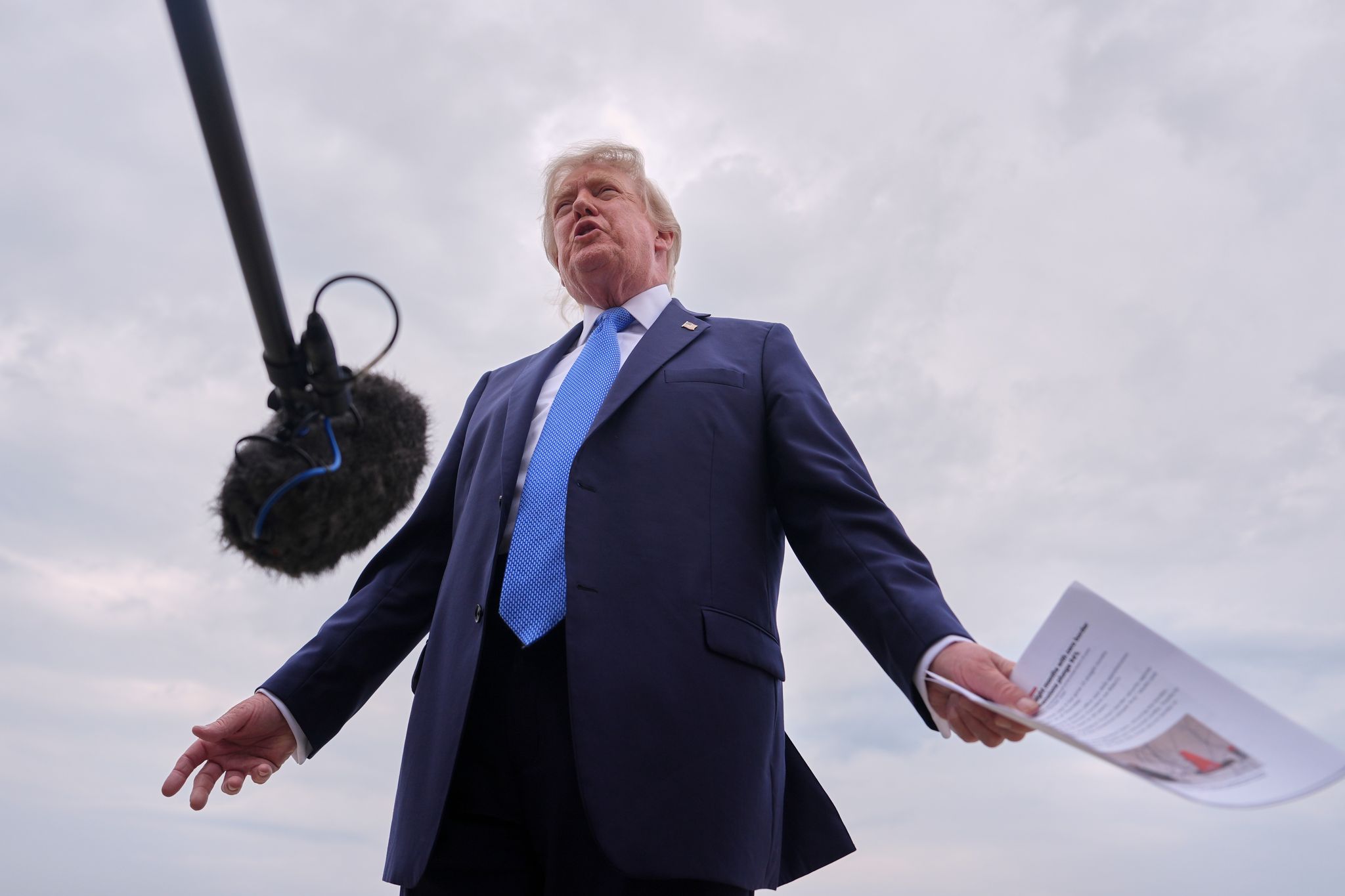 Trump claims that the unprecedented Navy deployment to aid Iran operations is “far too brief.” Trump claims that the unprecedented Navy deployment to aid Iran operations is “far too brief.”