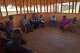 Ana Ndroy Kasime, a community health worker ,second from left, meets other health workers during an Ebola contact tracing in Nizi, Ituri province, eastern Congo, Friday, Aug. 14, 2026.