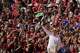 Brazilian President Luiz Inacio Lula da Silva waves to supporters during a presidential election campaign rally in Sao Bernardo do Campo, Sao Paulo state, Brazil, Sunday, Aug. 16, 2026.
