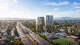 A rendering of the proposed towers at the location of the Rockridge Trader Joe’s store in Oakland. The towers are now shorter, after community pushback.