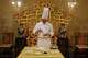 Chef Fan Liangliang demonstrates making a dish at Fangshan Restaurant inside Beihai Park in Beijing on July 23, 2026.