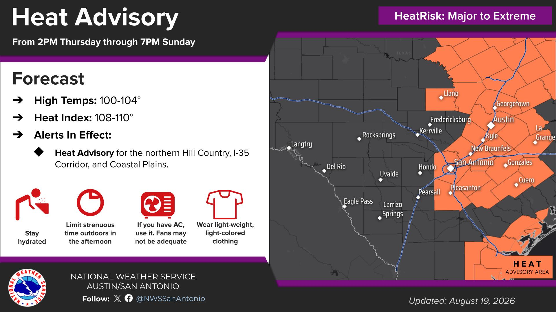 After what has already been South Texas’ hottest week of the year, temps and humidity will rise even higher in the coming days.