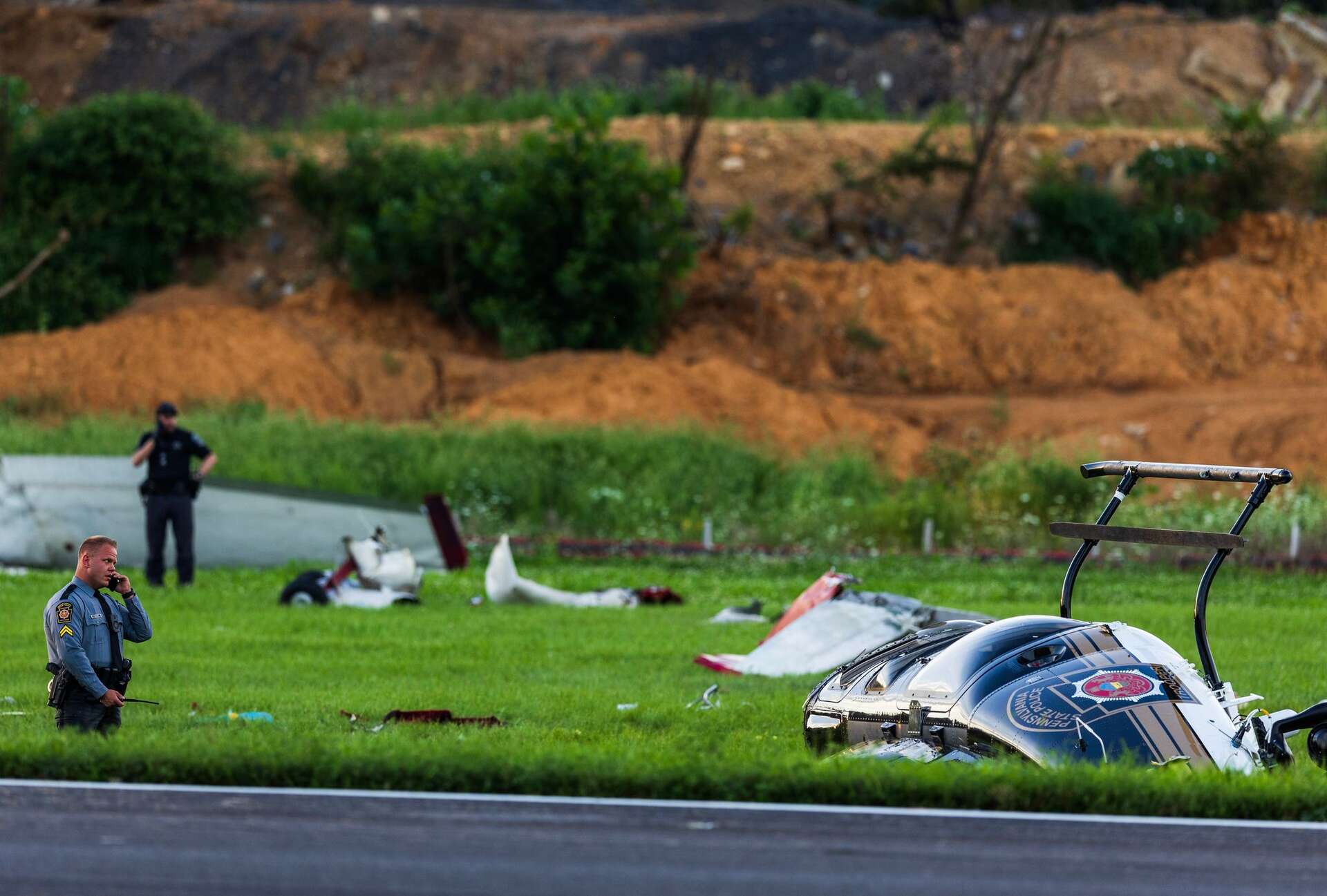 Pilot killed in violent collision with Pennsylvania police helicopter