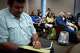 Land owners from across Texas react to comments made by House of Representative State Affairs Committee members on 765kV transmission lines in Austin on Aug. 19, 2026.