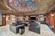 A stained glass domed ceiling in one of the room at 1708 River Oaks Blvd.