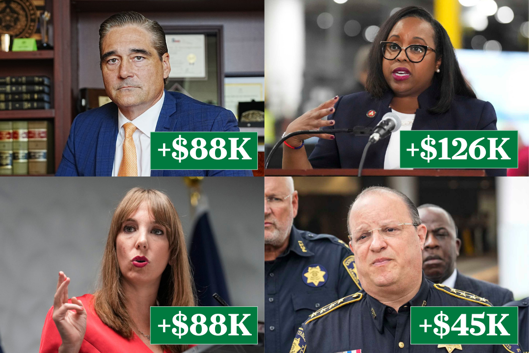 Houston and Harris County elected officials are getting big raises. See how much they make.