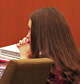 Defendant Lindsay Clancy, on trial for murder, listens intently during a portion of the trial that deals with her state of mind prior to and after the deaths of her children, in Plymouth Superior Court Friday, Aug. 21, 2026.