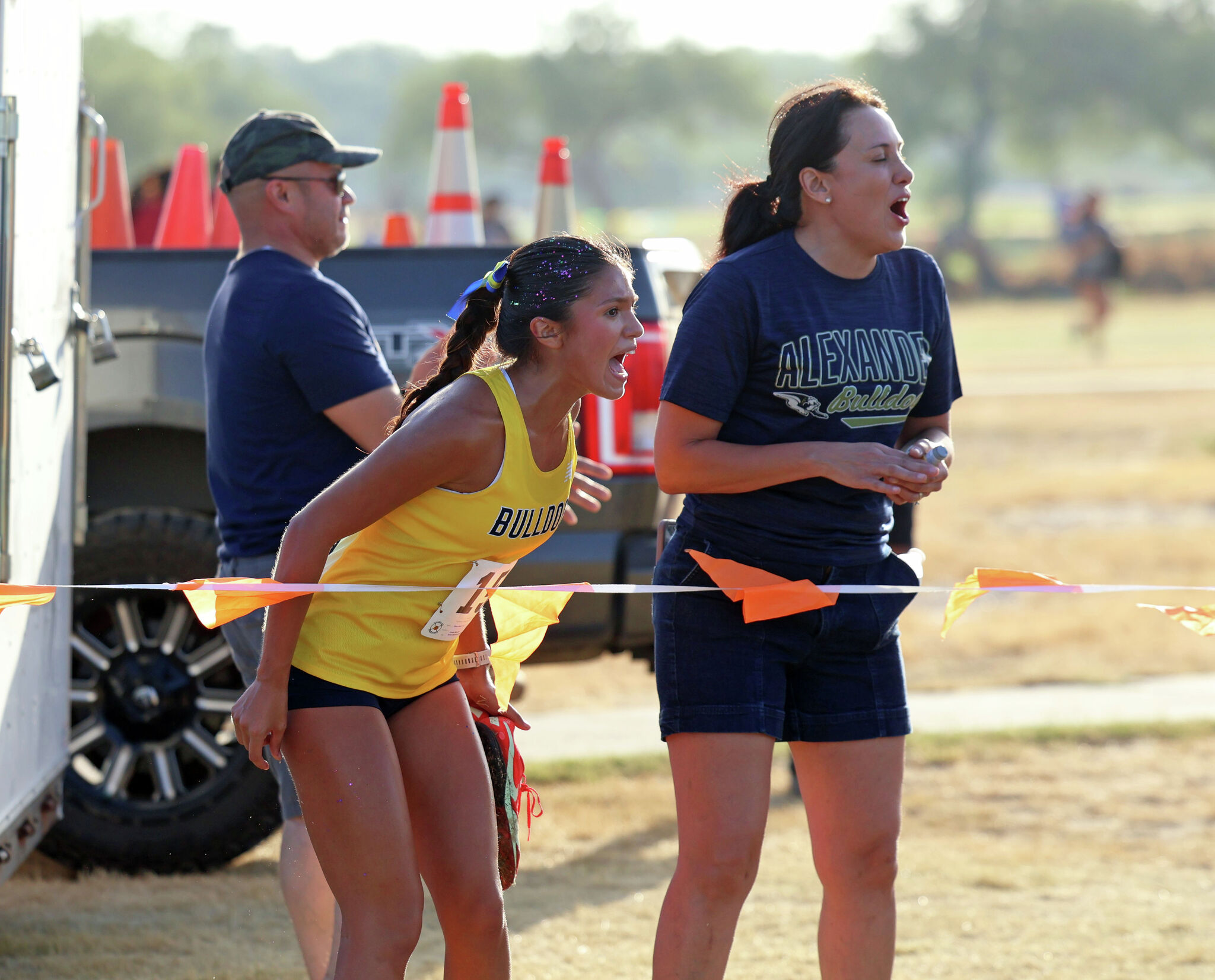 Alexander's Allison Wise runs to first at Eagle Pass