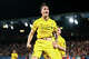 Andreas Helmersen of FK Bodo/Glimt celebrates the second goal during the UEFA Champions League 2026/27 Play-Offs first-leg match between NEC Nijmegen and FK Bodo/Glimt at Goffertstadion on August 19, 2026, in Nijmegen, Netherlands.