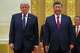 FILE - President Donald Trump, left, and Chinese President Xi Jinping arrive a state dinner at the Great Hall of the People May 14, 2026, in Beijing.