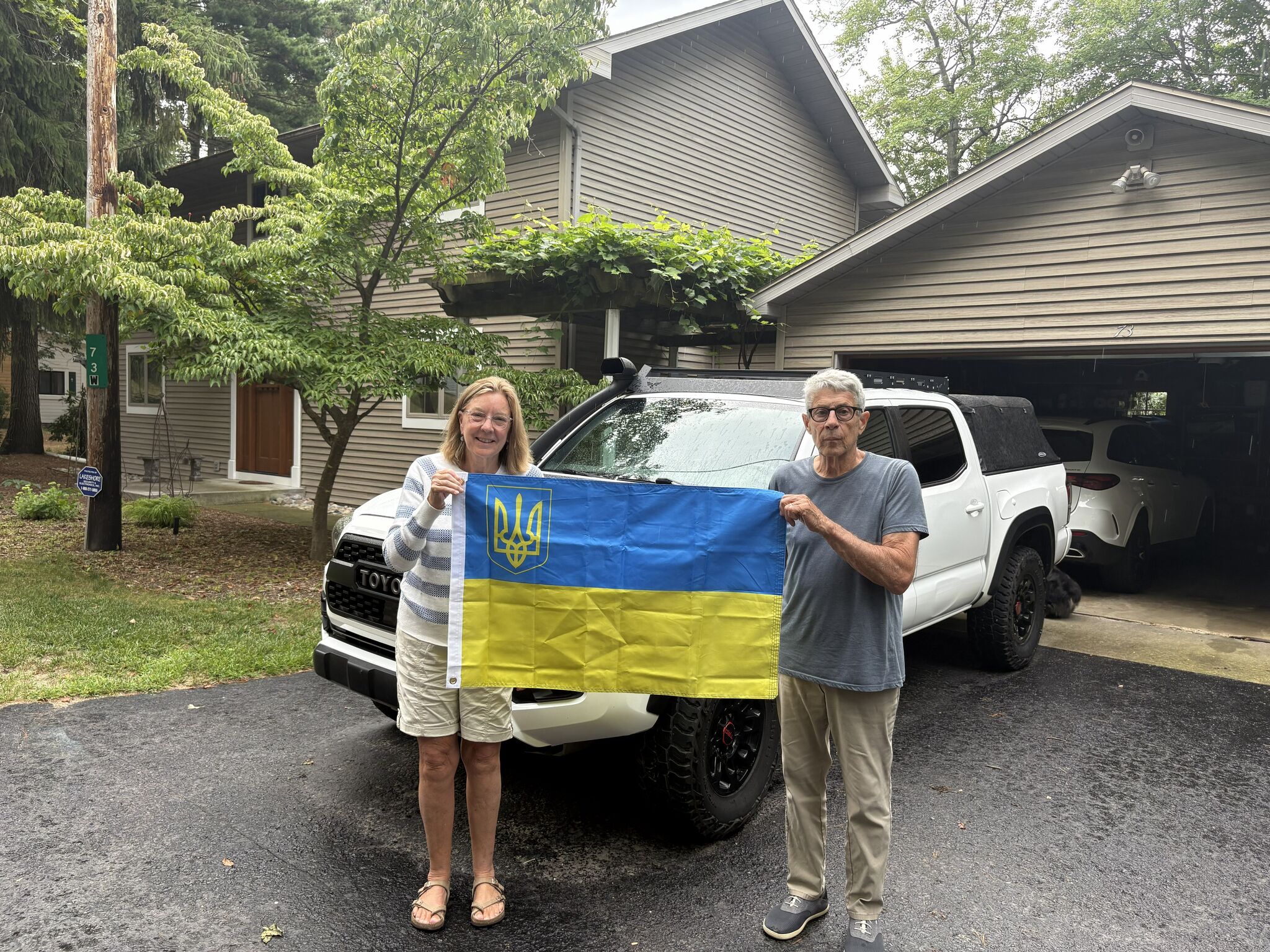 The couple said they decided to donate the truck after previously volunteering in Poland and Ukraine.