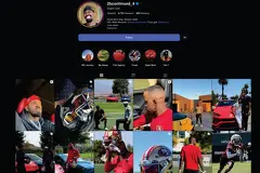 A screen grab of an Instagram profile allegedly belonging to Daejon Labrayae Love, who has been charged with wire fraud in an alleged scam that involved him posing as member of the San Francisco 49ers.