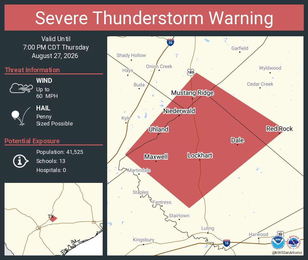 Severe Thunderstorm Warning Issued for Austin Area With 60-MPH Winds and Hail - News Directory 3