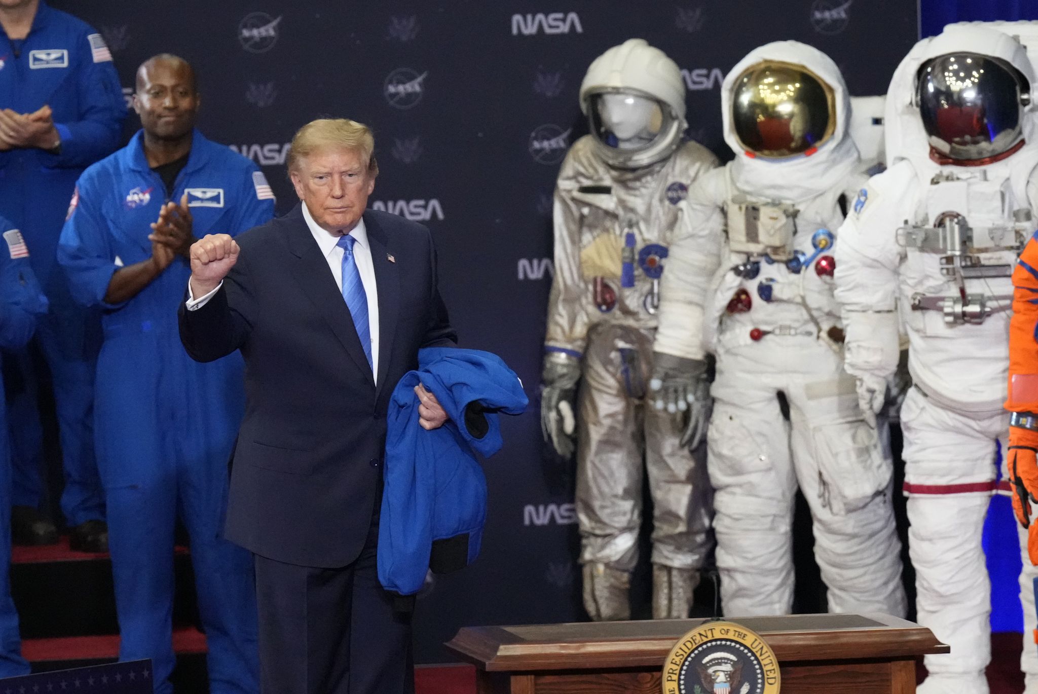 Trump honors Artemis II astronauts in Houston, announces plan for new U.S. Space Academy
